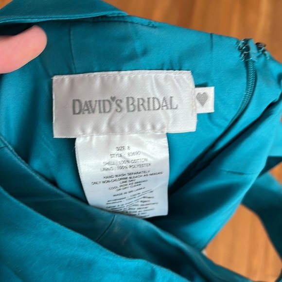 David’s bridal teal bridesmaid dress - Picture 6 of 8